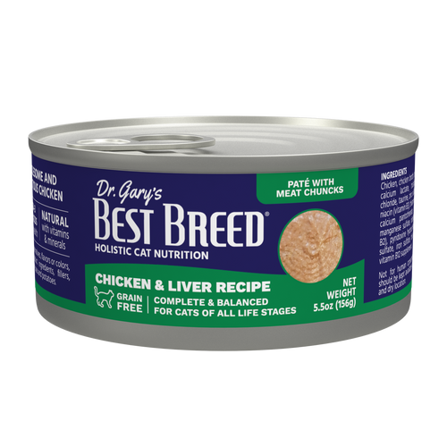Dr. Gary's Best Breed Chicken & Liver Recipe Cat Food (3 Oz)