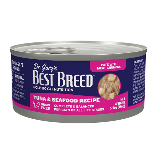 Dr. Gary's Best Breed Tuna & Seafood Recipe Cat Food (3 Oz)