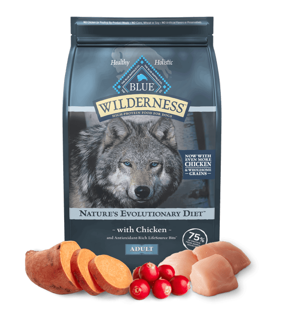 Blue Buffalo Blue Wilderness Chicken with Wholesome Grains Recipe Adult Dry Dog Food (28 lbs)