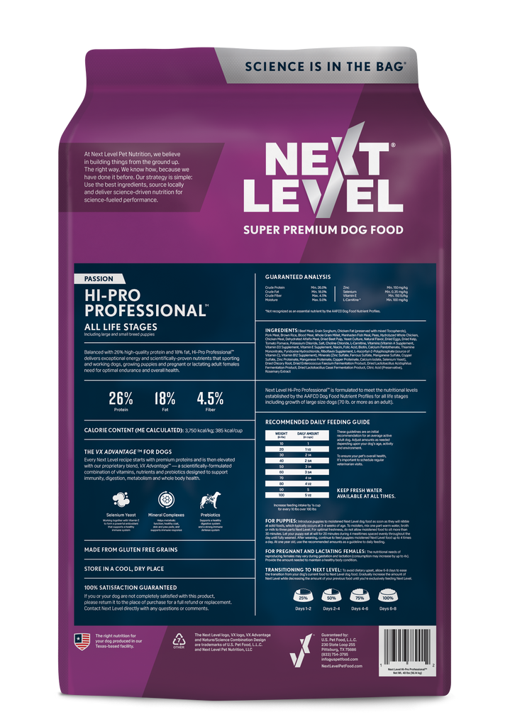 Next Level Super Premium Dog Food Hi Pro Professional Lincoln