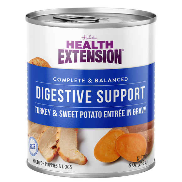 Health Extension Digestive Support, Turkey & Sweet Potato Entree in Gravy Dog Food (9 oz)