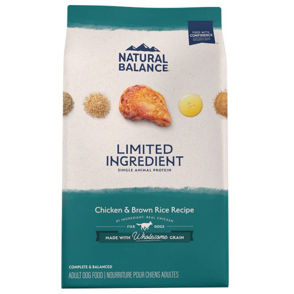 Natural Balance L.I.D. Limited Ingredient Diet Adult Chicken & Brown Rice Formula Dry Dog Food (4 Lb)