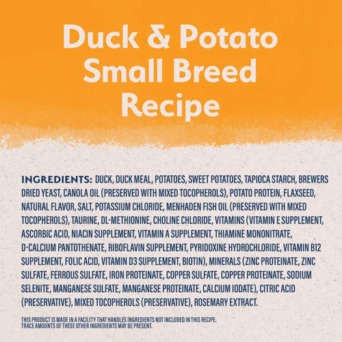 Natural Balance Limited Ingredient Reserve Grain Free Duck & Potato Small Breed Recipe Dry Dog Food (4 Lb)