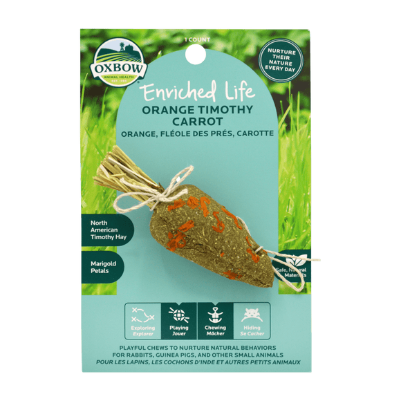 Oxbow Animal Health Enriched Life – Orange Timothy Carrot (0.04 lb)