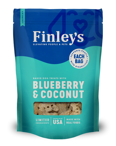 Finley's Blueberry Coconut Crunchy Biscuits Dog Treats (12 oz)