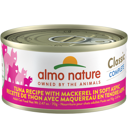 Almo Nature Classic Complete Tuna Recipe with Mackerel in soft aspic (2.47 oz)