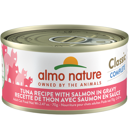 Almo Nature Classic Complete Tuna Recipe with Salmon in gravy (2.47 oz)