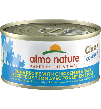 Almo Nature Classic Complete Tuna Recipe with Chicken in gravy (2.47 oz)