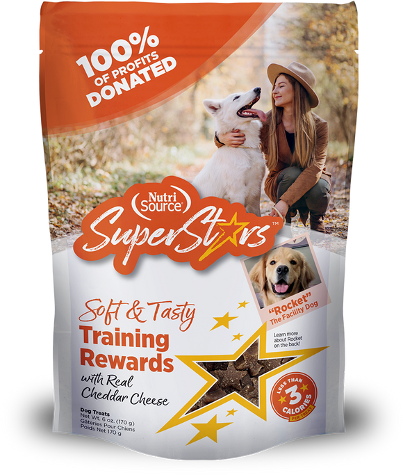 NutriSource SuperStars Soft & Tasty Cheddar Cheese Training Rewards Treats for Dogs (16 oz)