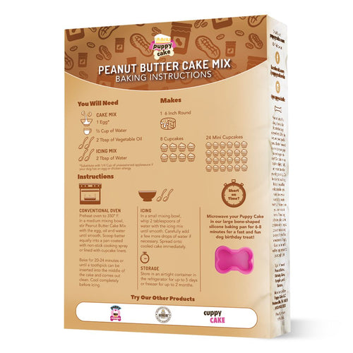 Puppy Cake Mix - Peanut Butter Wheat-Free