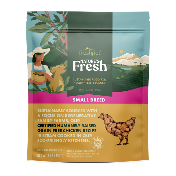 Freshpet Nature's Fresh® Grain Free Small Breed Chicken Recipe for Dogs (1 lb bag)