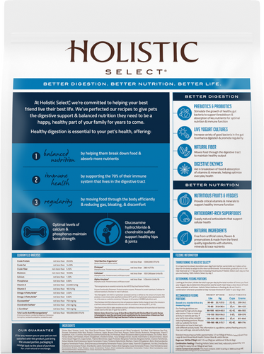 Holistic Select Grain Free Large Breed Chicken and Lentils Dry Dog Food