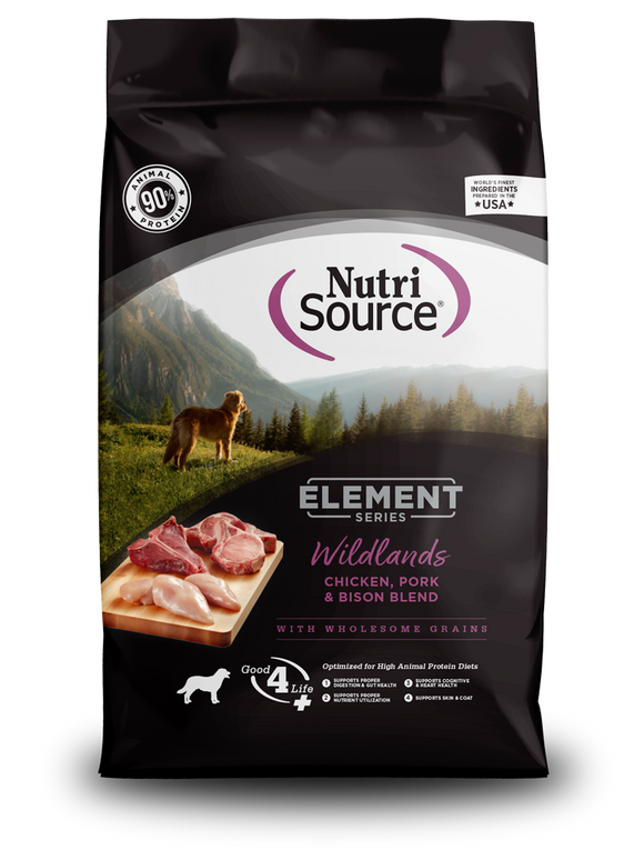 NutriSource Element Series Wildlands Chicken, Pork, & Bison Blend Dog Food