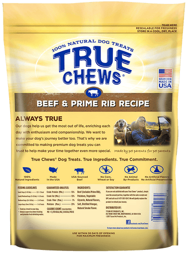 True Chews Beef and Prime Rib Recipe Dog Treats