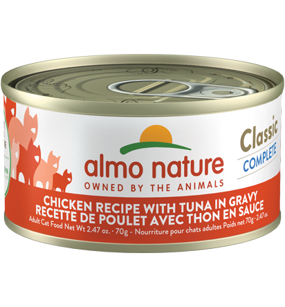 Almo Nature Classic Complete Chicken Recipe with Tuna in gravy