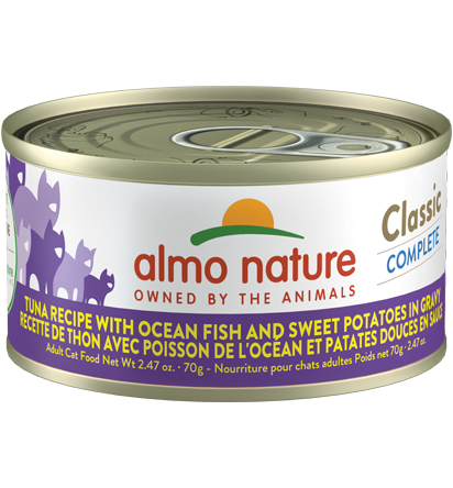 Almo Nature Classic Complete Tuna Recipe with Ocean Fish and Sweet Potato in Gravy