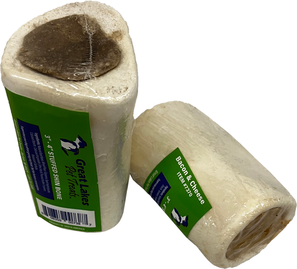 Great Lakes Pet Treats Bacon & Cheese Stuffed Shin Bone