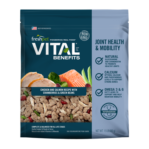 Freshpet Vital® Benefits Joint Health & Mobility Chicken and Salmon Recipe with Cranberries & Green Beans