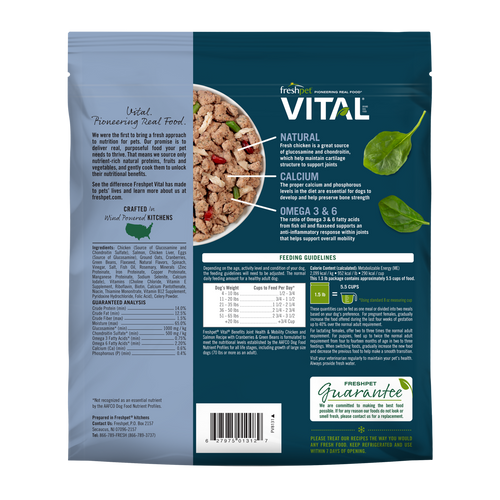 Freshpet Vital® Benefits Joint Health & Mobility Chicken and Salmon Recipe with Cranberries & Green Beans