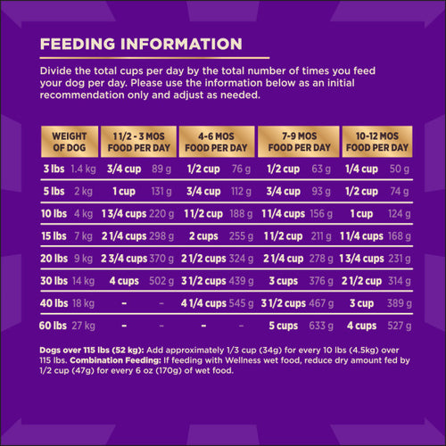 Wellness CORE+ Grain Free Puppy Deboned Chicken & Turkey with Freeze Fried Turkey Recipe