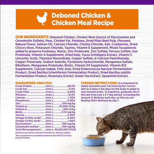 Wellness Complete Health Grain Free Deboned Chicken Recipe Dry Cat Food