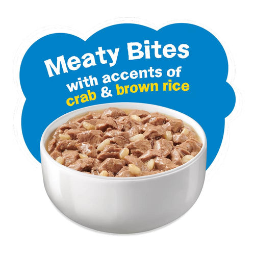 Friskies Ocean Favorites Meaty Bits With Tuna, Crab & Brown Rice In Sauce Wet Cat Food