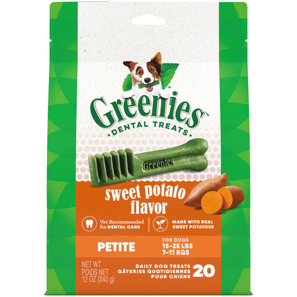 Greenies Sweet Potato Flavored Petite Dental Treats (12 oz - 20 Count)
