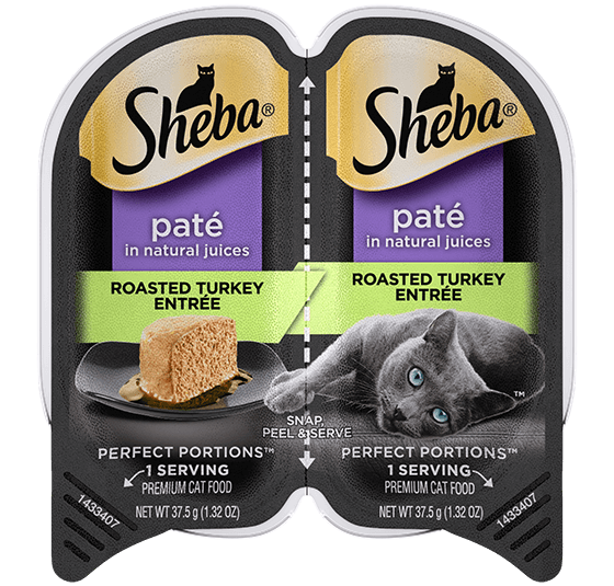 SHEBA® PERFECT PORTIONS™ Premium Paté Roasted Turkey Entrée