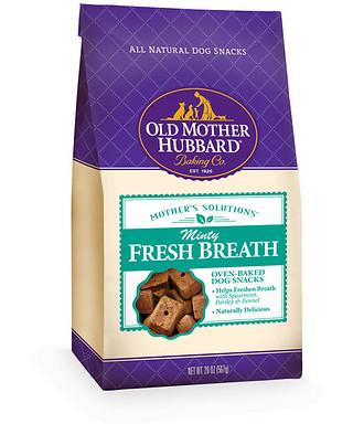 Old Mother Hubbard Mothers Solutions Crunchy Natural Minty Fresh Breath Recipe Biscuits Dog Treats