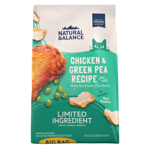 Natural Balance L.I.D. Limited Ingredient Diets Grain Free Chicken & Green Pea Formula Recipe Dry Cat Food