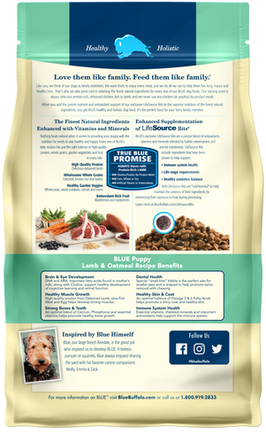 Blue Buffalo Life Protection Natural Lamb & Oatmeal Recipe Puppy Dry Dog Food