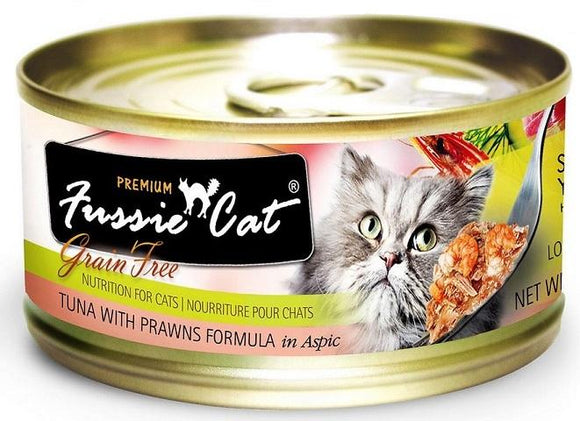 Fussie Cat Premium Tuna with Prawns Formula in Aspic Canned Food