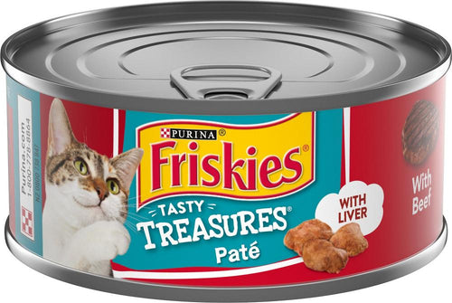 Friskies Tasty Treasures Pate Beef Liver Dinner Canned Cat Food