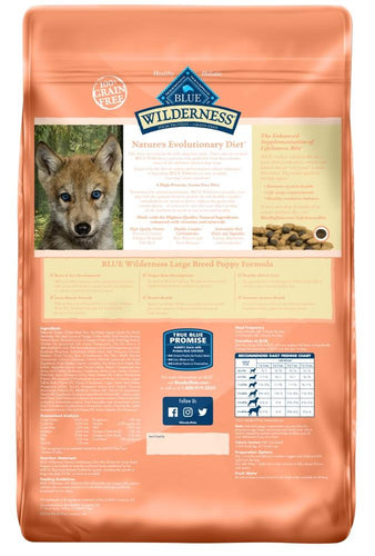 Blue Buffalo Wilderness Grain Free Chicken High Protein Recipe Large Breed Puppy Dry Dog Food