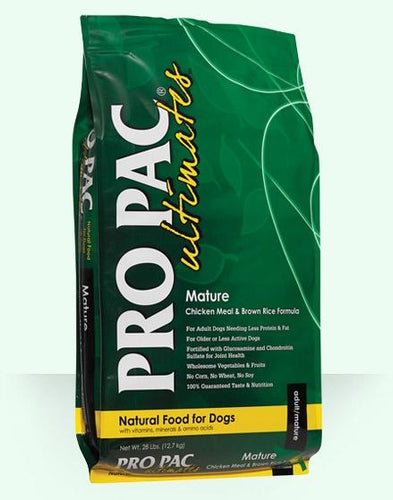 PRO PAC Ultimates Mature Chicken Meal Brown Rice Recipe Dry Dog Food Lincoln Park MI Feed Rite Pet Store