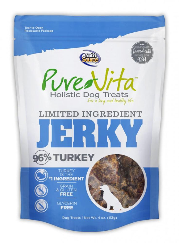 PureVita Limited Ingredient 96% Turkey Jerky Holistic Dog Treats