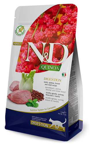 Farmina N&D Quinoa Digestion Recipe Dry Cat Food (11 Lbs)