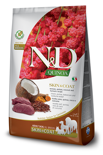 Farmina N&D Quinoa Skin & Coat Venison Adult Dog Food