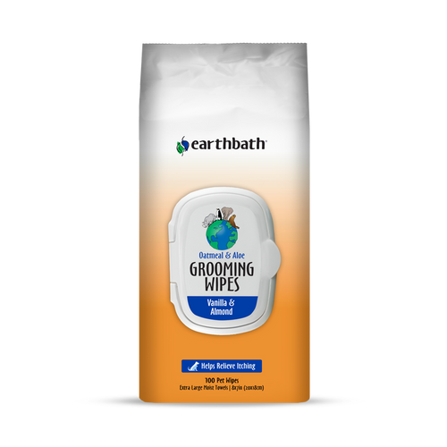Earthbath Grooming Wipes - Oatmeal & Aloe For Dogs & Cats