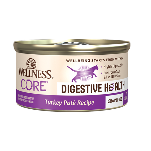 Wellness CORE® Digestive Health Paté Turkey Cat Food (3 oz case of 12)