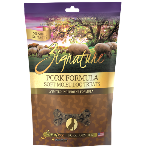 Zignature Soft Moist Dog Treats Pork Formula