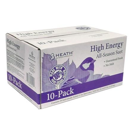 Heath DD4-10: 11.25-ounce Bird's Blend High Energy Suet Cake - 10-pack Case