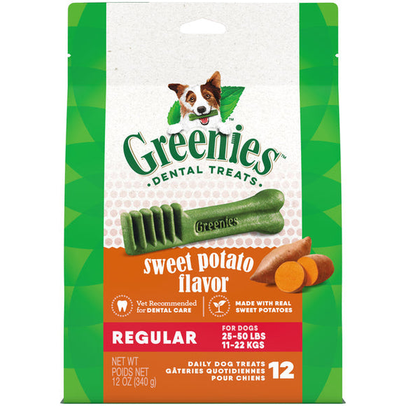 Greenies Sweet Potato Flavored Regular Dental Treats (12-oz)