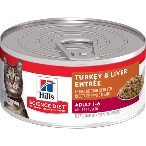 Hill's Science Diet Adult Turkey & Liver Entrée cat food