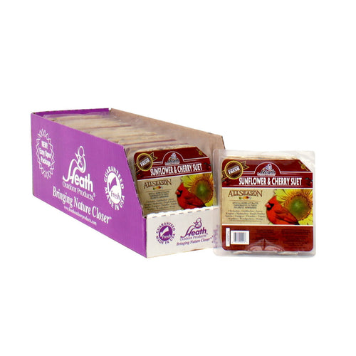 Heath Sunflower & Cherry Suet Cake (DD-16) - 12 Pack