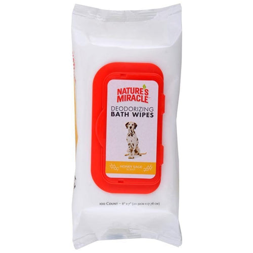 NATURE'S MIRACLE DEODORIZING BATH WIPES