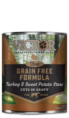 Victor Pet Food Grain Free Formula Turkey and Sweet Potato Cuts in Gravy